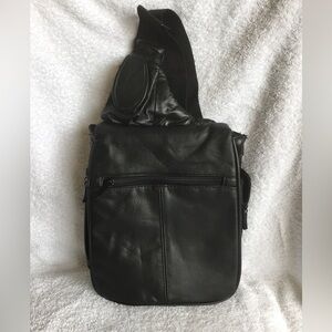 Black Leather Crossbody Bag